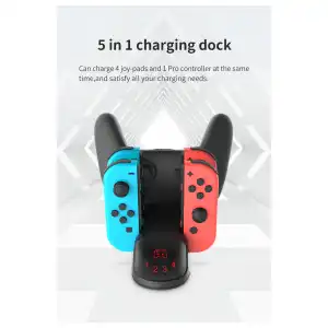 Base de Carga de JoyCons + Mando Pro miniatura 5